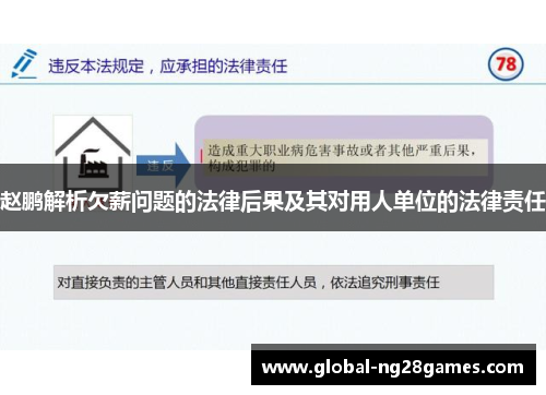 赵鹏解析欠薪问题的法律后果及其对用人单位的法律责任